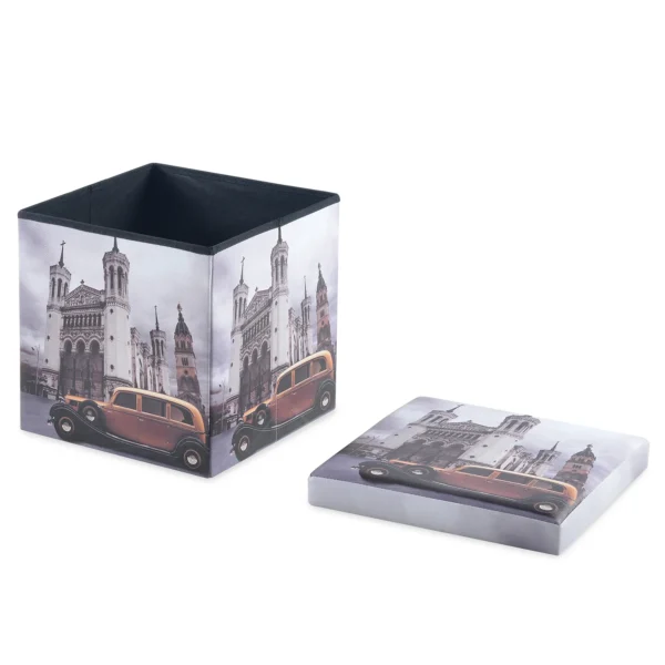 Nilkamal Church Folding Storage Ottoman (Grey) (3)