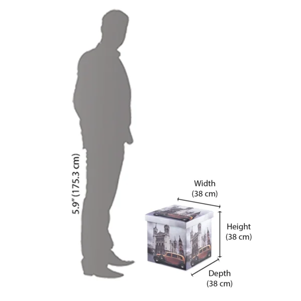 Nilkamal Church Folding Storage Ottoman (Grey) (5)