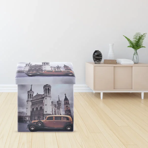 Nilkamal Church Folding Storage Ottoman (Grey) (6)