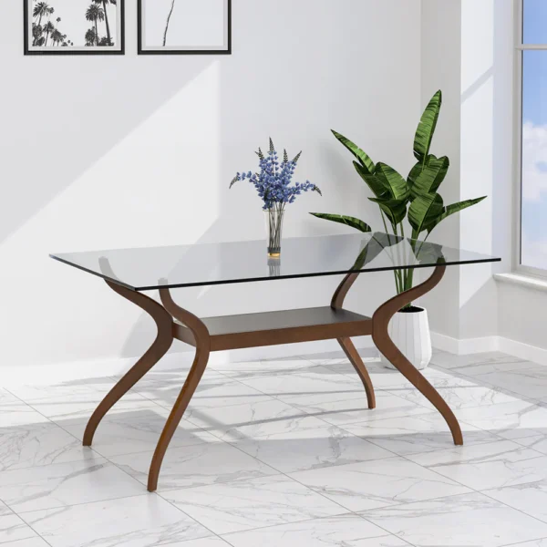 Nilkamal Lopez 6 Seater Dining Table (Walnut) (7)