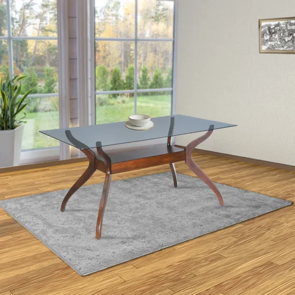 Nilkamal Lopez 6 Seater Dining Table (Walnut) (8)