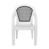Nilkamal Paradise Plastic Arm Chair (Milky White & Black) (3)