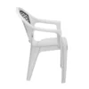 Nilkamal Paradise Plastic Arm Chair (Milky White & Black) (5)