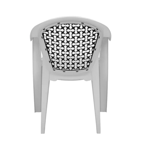 Nilkamal Paradise Plastic Arm Chair (Milky White & Black) (7)