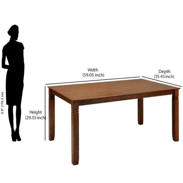 Nilkamal Rover 6 Seater Dining Set (Walnut Brown) (17)