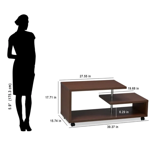 Nilkamal Moxie Coffee Table (Urban Walnut) (3)