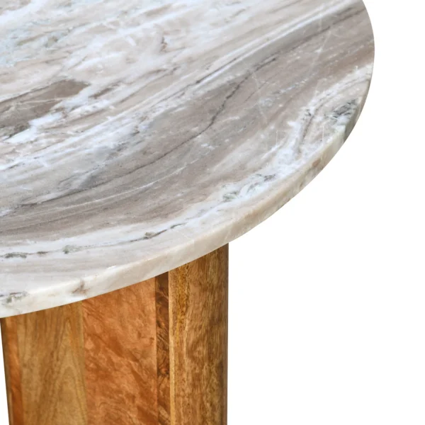 Nilkamal Taurus Marble Top Handicraft Coffee Table (Natural Honey) (5)